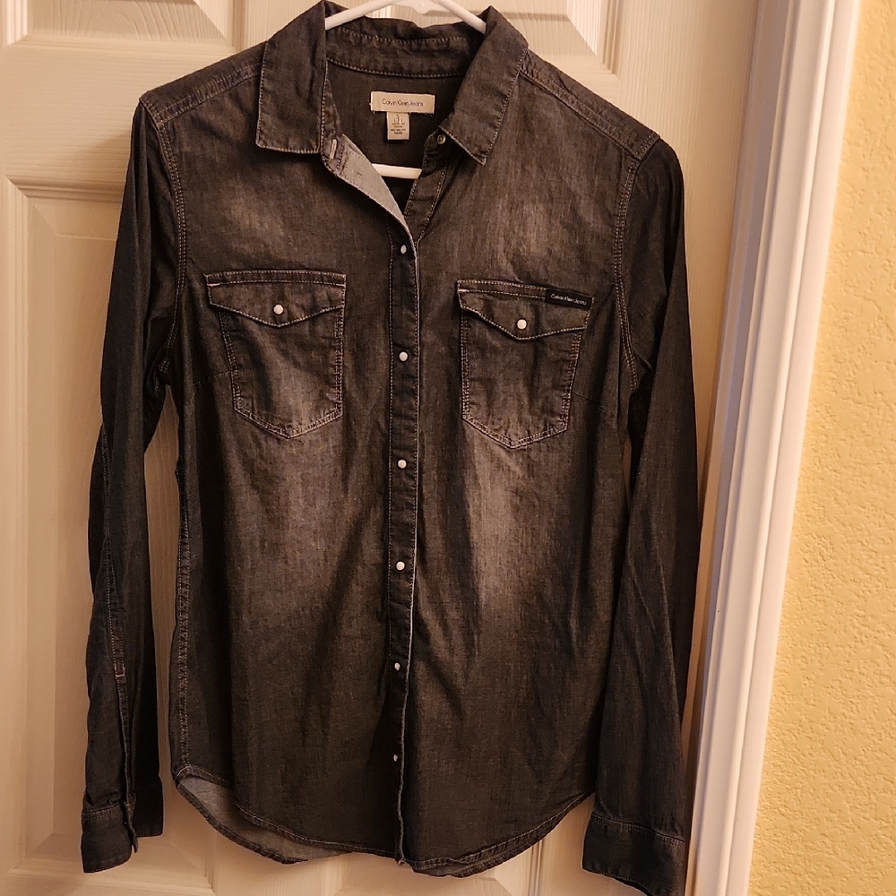 Goodfellow & Co Black Casual Button Down Shirt